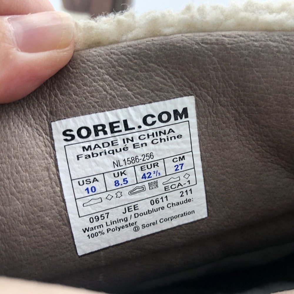 Sorel Boots Womens 10 EU 42 Helen Of Tundra Shearling Fleece & Brown Leather - Picture 6 of 12